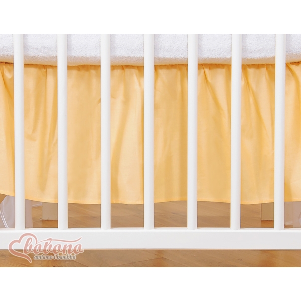 Stofhoes Bedrok  Ruche voor Ledikant 140x70 cm -  Perzik Little Prince Princess