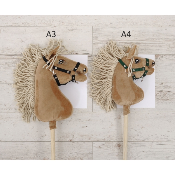 Stokpaard Hobby Paard Zwart A4