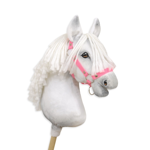 Wit stokpaard voor Hobby horsing sport