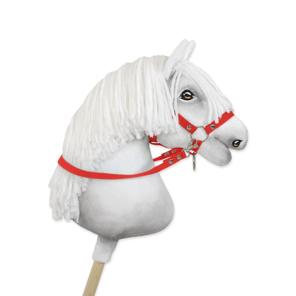 Teugels voor stokpaard Rood