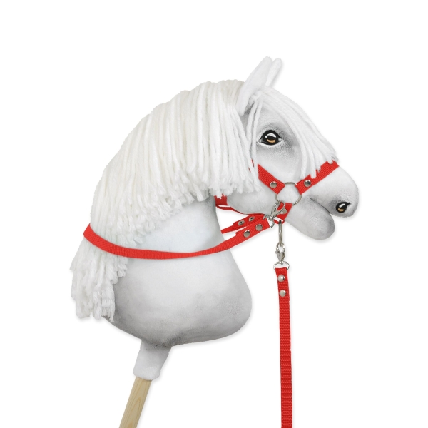 Teugels voor stokpaard Rood