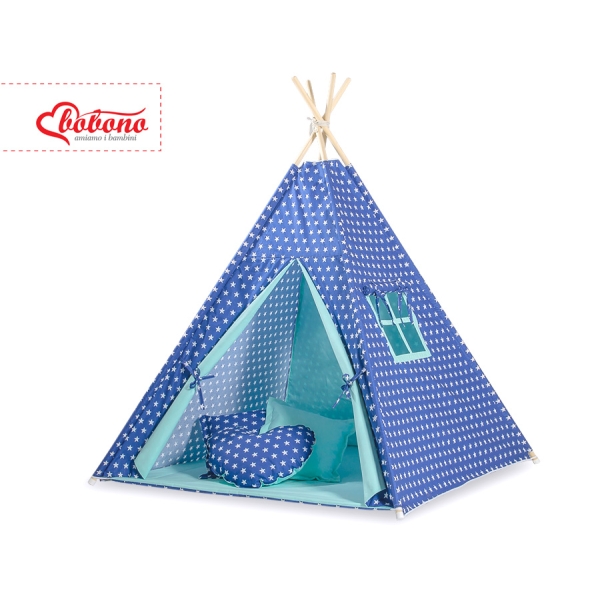 MEGA TIPI SET: Tipi-tent + speelmat + kussens + GRATIS decoratieve veren
