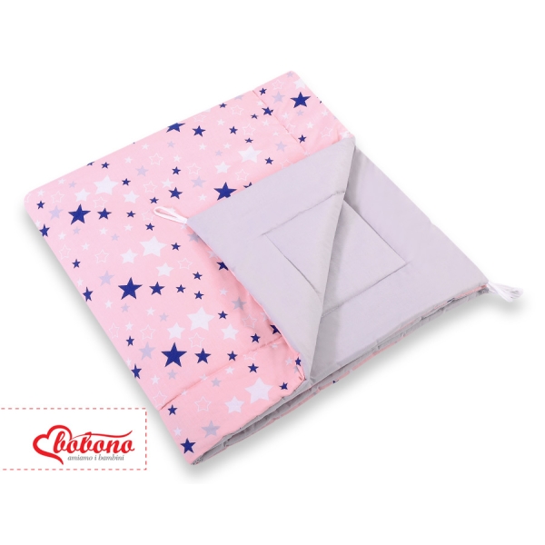 MEGA TIPI SET: Tipi-tent + speelmat + kussens + GRATIS decoratieve veren Blauw Roze Grijs Sterren