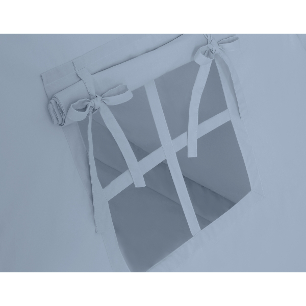 MEGA TIPI SET: Tipi-tent + speelmat + kussens + GRATIS decoratieve veren Pastelblauw