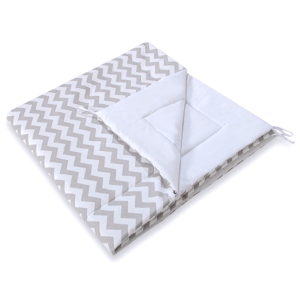 Tipi Tent Dubbelzijdige Speelmat Grijs Zigzag