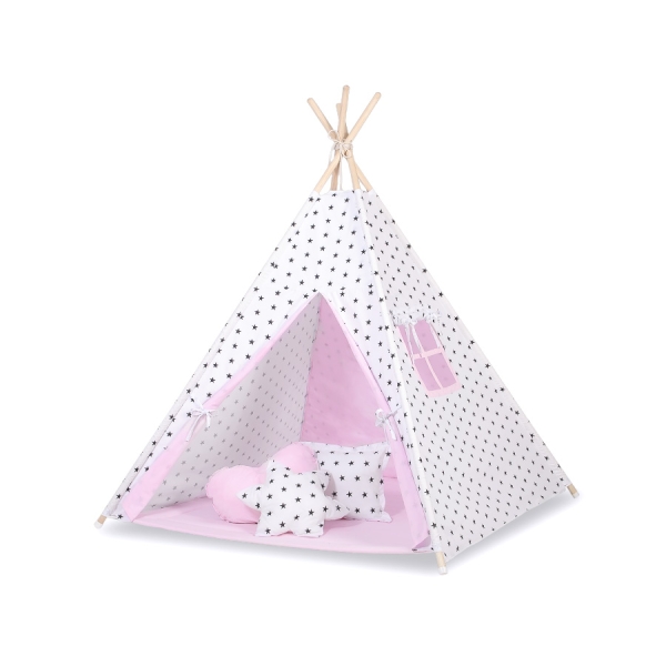 Tipi-tent met Speelmat  Roze