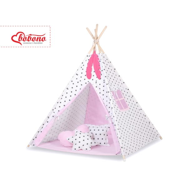 Tipi-tent met Speelmat  Roze