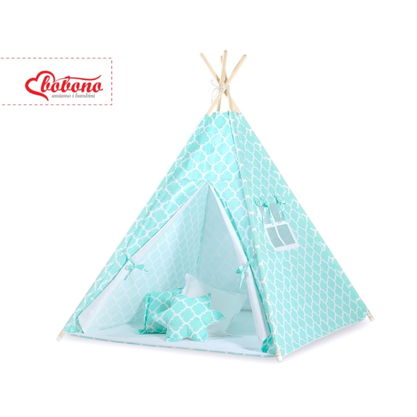 Tipi-tent Speelkleed GRATIS decoratieve veren Mint Marokko