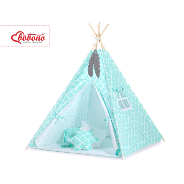 Tipi-tent Speelkleed GRATIS decoratieve veren Mint Marokko