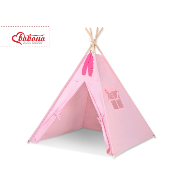 Tipi-tent Speelkleed GRATIS decoratieve veren Roze