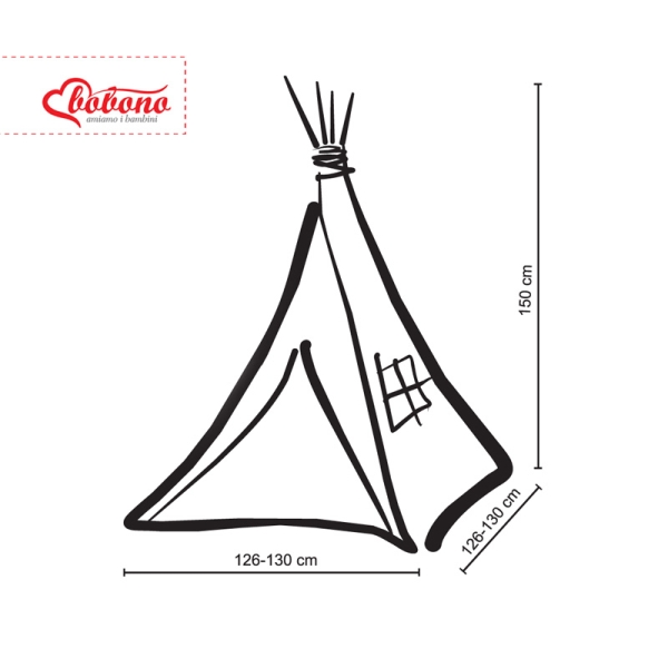 Tipi-tent Wigwam  Pastelgroen