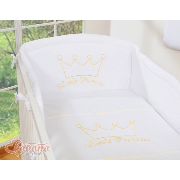 Universele Bedbumper voor Kinderbed -  Wit Little Prince Princess