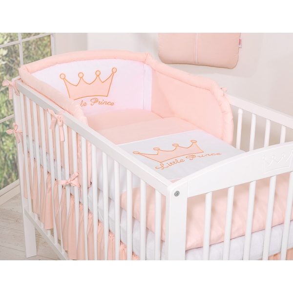 Universele Bedomrander voor Babybed -  Poederroze Little Prince Princess