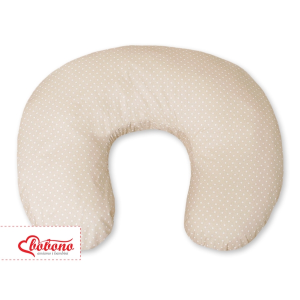 Voedingskussen voor Baby - Harten Beige Polkaprikker