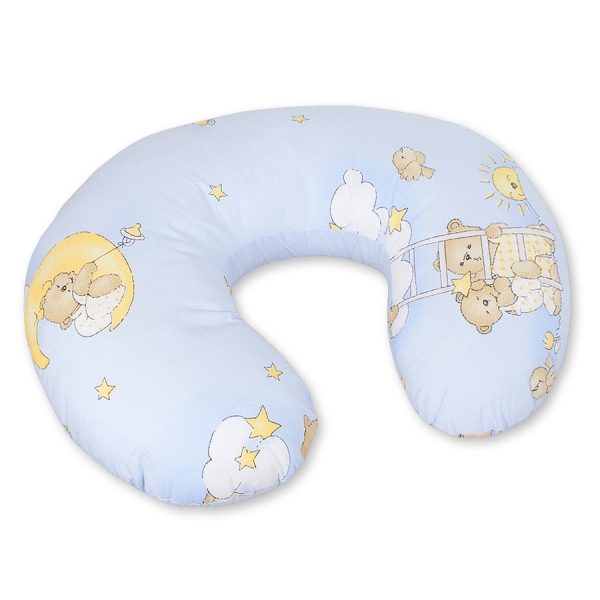 Voedingskussen voor Baby - Harten Blauw